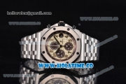 Audemars Piguet Royal Oak Offshore 2014 New Chrono Swiss Valjoux 7750 Automatic Steel Case with Beige Dial and Arabic Numeral Markers (JF)