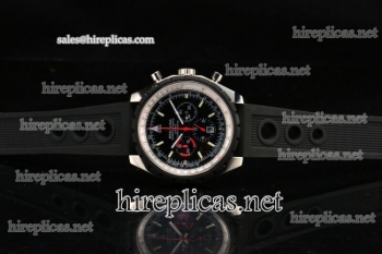 Breitling Chronomatic Chrono Swiss Valjoux 7750 Automatic Steel Case with Black Bezel and Stick Markers