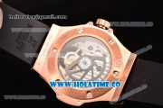 Hublot Big Bang Swiss Tourbillon Automatic Movement Rose Gold Case with Black Dial and Black Rubber Strap (PK)