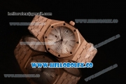 Audemars Piguet Royal Oak 41MM Clone AP Calibre 3120 Automatic Rose Gold Case with White Dial and Rose Gold Bracelet - (EF)