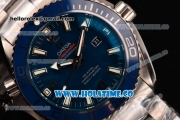 Omega Seamaster Planet Ocean Swiss ETA 2824 Automatic Steel Case with Blue Dial and White Stick Markers (BP)