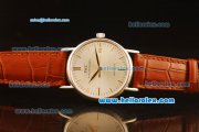 IWC Portugieser Asia 2892 Automatic Steel Case with Silver Dial and Brown Leather Strap