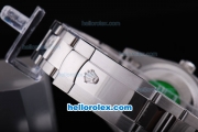 Rolex Datejust Automatic with Black Dial-White Marking and White Bezel