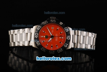 Tag Heuer Formula 1 200 Meters Automatic Movement Full Steel with Orange Dial and Black Bezel