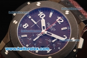 Hublot Big Bang Swiss Valjoux 7750 Automatic Movement PVD Case with Ceramic Bezel and Brown Rubber Strap - 1:1 Original