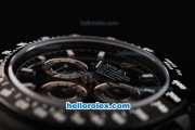 Rolex Daytona Swiss Valjoux 7750 Automatic Movement Full PVD with Black Dial and White Stick Markers