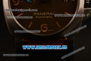 Panerai Luminor Marina 1950 3 Days Automatic Clone P.9010 Automatic Steel Case with Brown Dial and Brown Leather Strap - PAM 1951