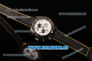 Breitling Avenger Skyland Chrono Swiss Quartz PVD Case with White Dial and Yellow/Black Nylon Strap