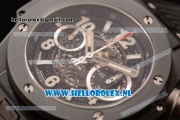 Hublot Big Bang Unico Chrono Swiss Valjoux 7750 Automatic PVD Case with Skeleton Dial PVD Bezel and Black Rubber Strap - 1:1 Original