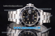 Rolex Submariner Swiss ETA 2836 Automatic Stainless Steel Case/Bracelet with Black Dial PVD Bezel and Dot Markers