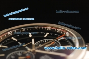 Tag Heuer SLR Chronograph Miyota Quartz Movement Full Steel with Black Dial and Stick Markers-7750 Coating Case