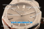 Audemars Piguet Royal Oak Clone Calibre AP 3120 Automatic Full Steel with Grey Dial and Stick Markers (EF)