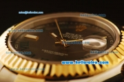 Rolex Datejust II Swiss ETA 2836 Automatic Full Steel with Yellow Gold Bezel and Grey MOP Dial- Two Tone Strap