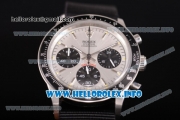 Rolex Daytona Vintage Edition Miyota Quartz Steel Case with Grey Nylon Strap Stick Markers and Silver Dial (GF)