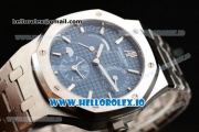 Audemars Piguet Royal Oak Dual Time Chrono Asia Automatic Steel Case Blue Dial With Stick Markers Steel Bracelet