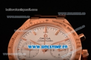 Omega Speedmaster '57 Co-Axial Chronograph Clone Omega 9301 Automatic Rose Gold Case/Bracelet with Stick Markers and White Dial (EF)