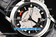 BlancPain L-Evolution Automatic 8 Days Miyota 9015 Automatic Steel Case with White/Black Dial and Black Leather Strap (G5)