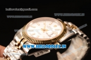 Rolex Datejust 37mm Swiss ETA 2836 Automatic Two Tone with Sliver Dial and Stick Markers