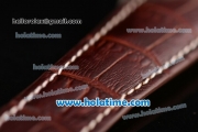 Tag Heuer Monaco Chronograph Quartz Steel Case with Brown Dial and Brown Leather Strap