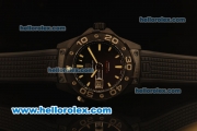 Tag Heuer Aquaracer Swiss ETA 2836 Automatic Titanium Case with Black Dial and Black Rubber Strap