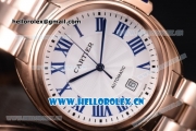 Cartier Cle de Cartier Asia ST16 Automatic Rose Gold Case/Bracelet Roman Markers and White Dial