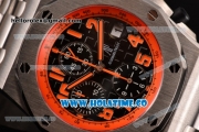 Audemars Piguet Royal Oak Offshore Volcano Chrono Swiss Valjoux 7750 Automatic Full Steel with Black Dial and Orange Markers (JF)