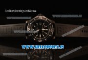 Breitling SuperOcean 2824 Auto Black PVD Case with Black Dial and Black Rubber Strap - 1:1 Origianl (GF)