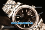 Rolex Datejust 37mm Swiss ETA 2836 Automatic Movement Steel Case with Steel Bezel Grey Dial Steel Strap