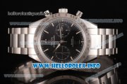 Omega Speedmaster'57 Chronograph Clone Omega 9300 Automatic Steel Case/Bracelet with Black Dial and Stick Markers (EF)