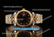 Rolex Datejust 37mm Swiss ETA 2836 Automatic Two Tone with Gold Dial and Roman Diamonds Markers