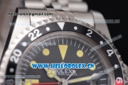 Rolex GMT-Master Vintage Asia 2813 Automatic Stainless Steel Case/Bracelet with Black Dial and Dot Markers