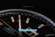 Tag Heuer Carrera Calibre 8 Automatic Movement 7750 Coating with Black Dial and Silver Stick Markers-Steel Strap