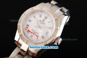 Rolex Datejust Oyster Perpetual Automatic Movement Full Steel with White Dial and Black Roman Markers-Lady Size