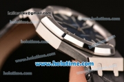 Audemars Piguet Royal Oak Swiss ETA 2824 Automatic Steel Case with Black Leather Strap Stick Markers and Blue Dial ZF Best Edition