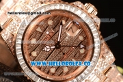 Rolex GMT Master II All Diamond With Swiss ETA 2836 Automatic Rose Gold 116769TRRR