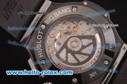 Hublot Big Bang Hub 4100 Ceramic Case/Bezel with Black Dial and Black Rubber Strap - 1:1 Original