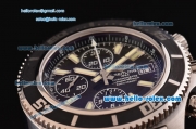 Breitling Superocean Chronograph II Swiss Valjoux 7750-SHG Automatic Steel Case with Yellow Stick Markers and Stainless Steel Strap