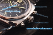 Panerai Radiomir Chrono PAM00288 Venus 75-MD Automatic Steel Case with Black Dial and Black Leather Strap - 1:1 Original