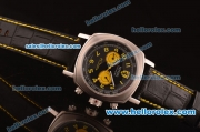 Ferrari Automatic Steel Case with Black Dial and Black Leather Strap-7750 Coating