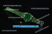 Omega Seamaster 120 Vintage Swiss ETA 2824 Automatic Steel Case with Green Dial and Green Leather Strap Stick Markers