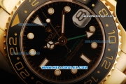 Rolex GMT Master II Automatic Movement Gold Case with Ceramic Bezel and Gold Strap 36mm