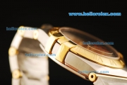 Omega Constellation Swiss ETA Quartz Movement Steel Case with Gold Case and Gold Dial - Lady Model