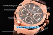 Audemars Piguet Royal Oak Chrono 41MM Swiss Valjoux 7750 Automatic Full Rose Gold with Stick Markers and Coffee Dial (EF)