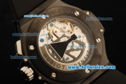 Hublot Big Bang Chronograph Swiss Valjoux 7750 Automatic Movement PVD Case with PVD Bezel and Black Rubber Strap