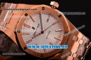 Audemars Piguet Royal Oak 41 Miyota 9015 Automatic Full Rose Gold with White Dial and Stick Markers (EF)