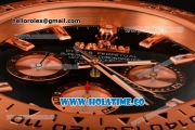Rolex Daytona Swiss Quartz Rose Gold Case with Black Dial Wall Clock