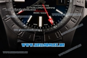 Breitling Avenger II GMT Swiss ETA 2824 Automatic Steel Case with Black Dial Black Rubber Strap and Stick Markers