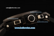 Hublot Big Bang Chronograph Swiss Valjoux 7750 Automatic Movement PVD Case with Ceramic Bezel and Black Rubber Strap