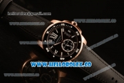 Cartier Calibre de Cartier Diver Swiss ETA 2824 Automatic Rose Gold Case with White Dial and Black Rubber Strap - (H)