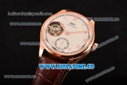 IWC Portuguese Tourbillon Hand-Wound Metropolitan Boutique Edition Swiss Tourbillon Manual Winding Rose Gold Case with White Dial and Arabic Numeral Markers (FT)